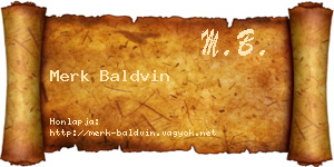 Merk Baldvin névjegykártya